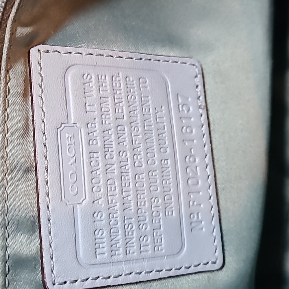 Coach Blue Croc Embossed Leather Carryall Mia Satchel - Picture 5 of 12